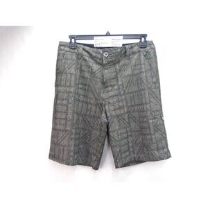 Crazy Shirts Mens Hybrid Shorts Size 33 Grey Tribal Print Coconut Poly Blend